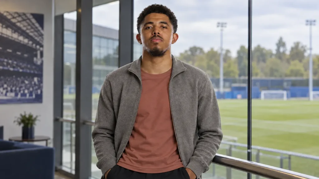 Wesley Fofana tại khu quan sát sân tập Chelsea