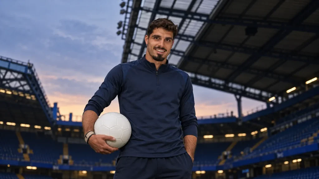 Pedro Neto cầm bóng dưới mái che sân Chelsea